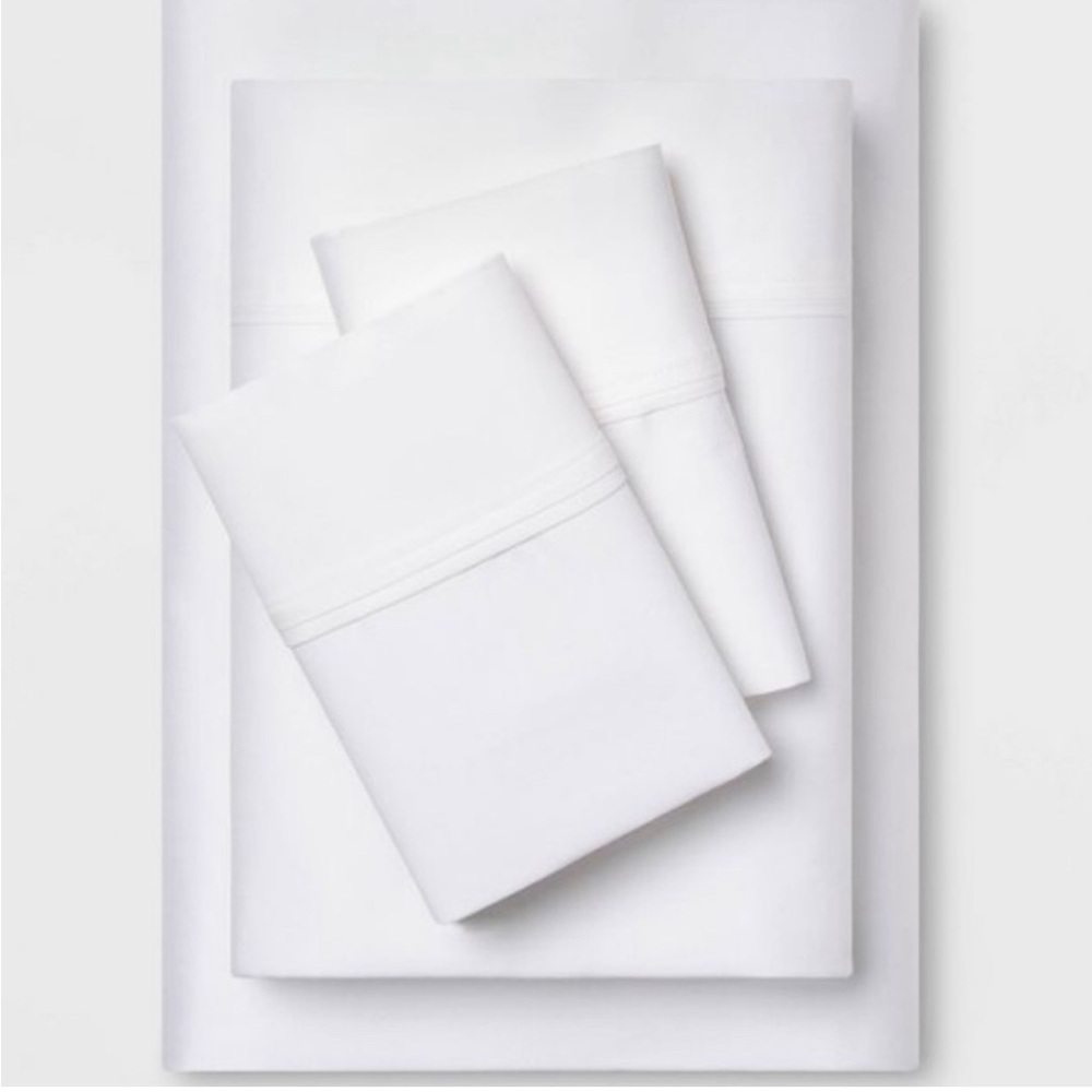 Twin/Twin XL 400 Thread Count Solid Performance Sheet Set White